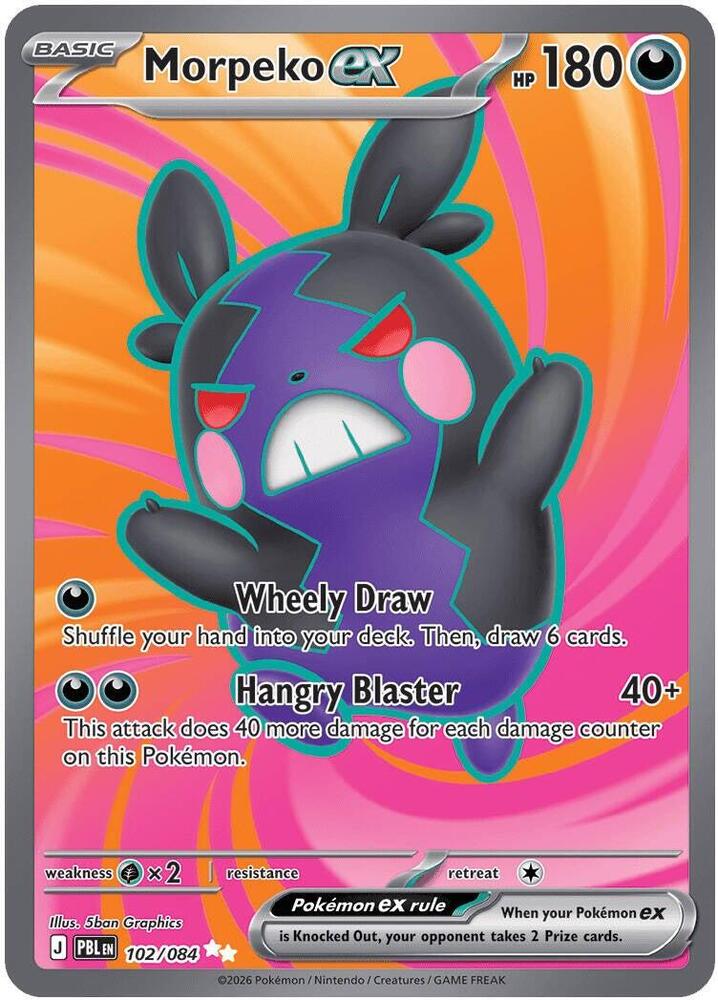 Morpeko ex 102/084 (ME05: Pitch Black)  - Holofoil | Chromatic Games