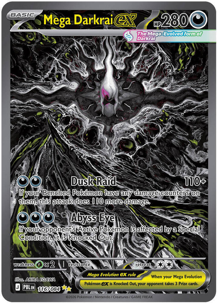 Mega Darkrai ex 116/084 (ME05: Pitch Black)  - Holofoil | Chromatic Games