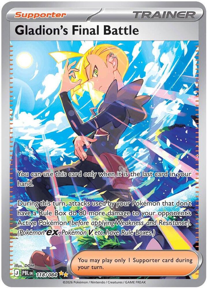 Gladion's Final Battle 118/084 (ME05: Pitch Black)  - Holofoil | Chromatic Games