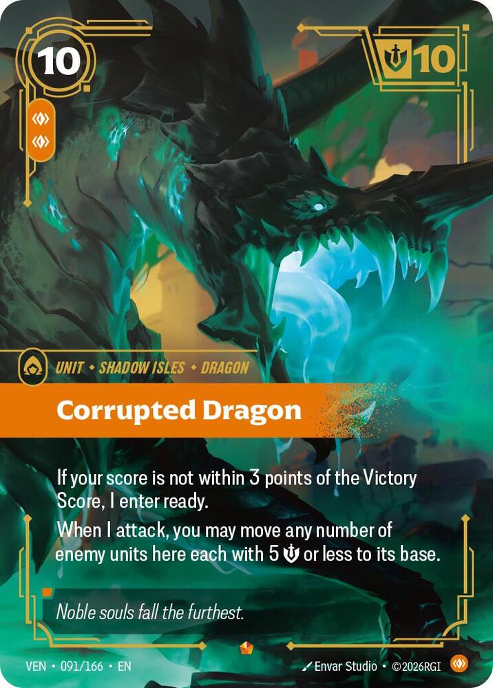 Corrupted Dragon 091/166 (Vendetta)  - Foil | Chromatic Games