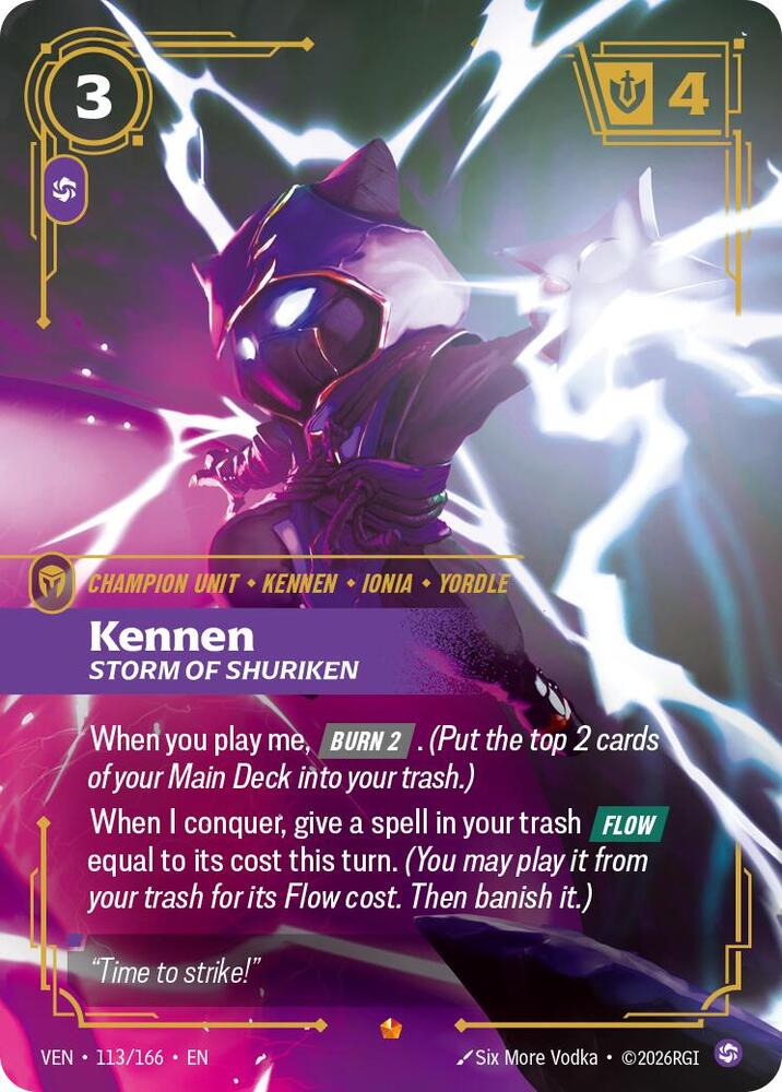 Kennen - Storm of Shuriken 113/166 (Vendetta)  - Foil | Chromatic Games