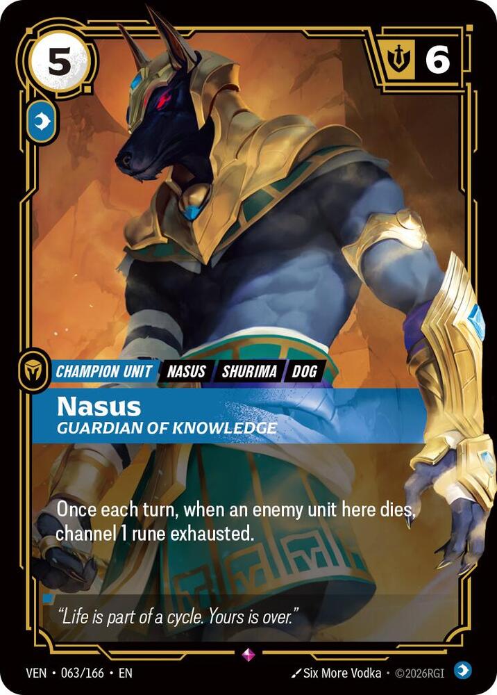 Nasus - Guardian of Knowledge 063/166 (Vendetta)  - Foil | Chromatic Games