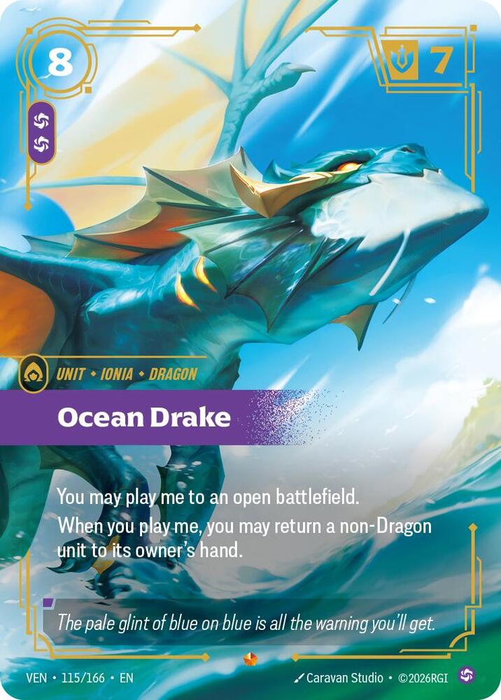 Ocean Drake 115/166 (Vendetta)  - Foil | Chromatic Games