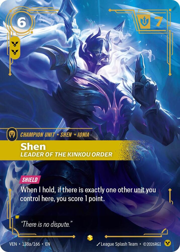 Shen - Leader of the Kinkou Order 138a/166 (Vendetta)  - Foil | Chromatic Games