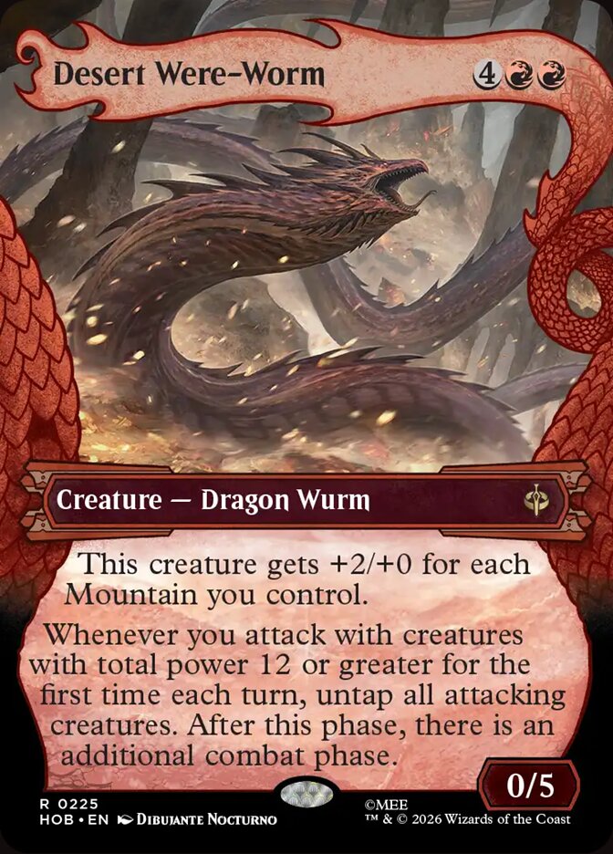 Desert Were-Worm 225 (The Hobbit)  - Showcase Foil | Chromatic Games
