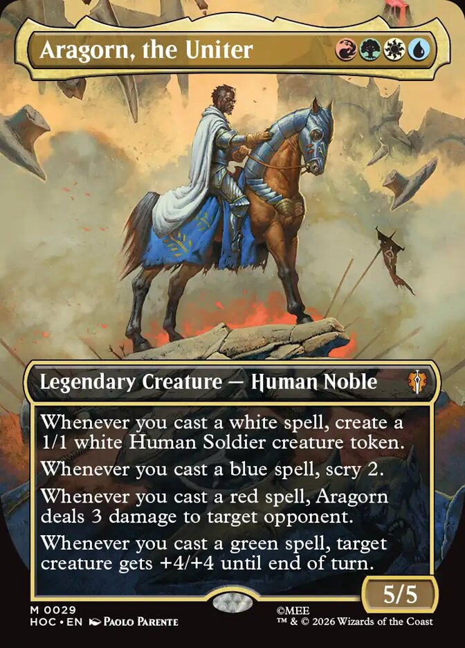 Aragorn, the Uniter 29 (The Hobbit: Eternal-Legal)  - Borderless Foil | Chromatic Games