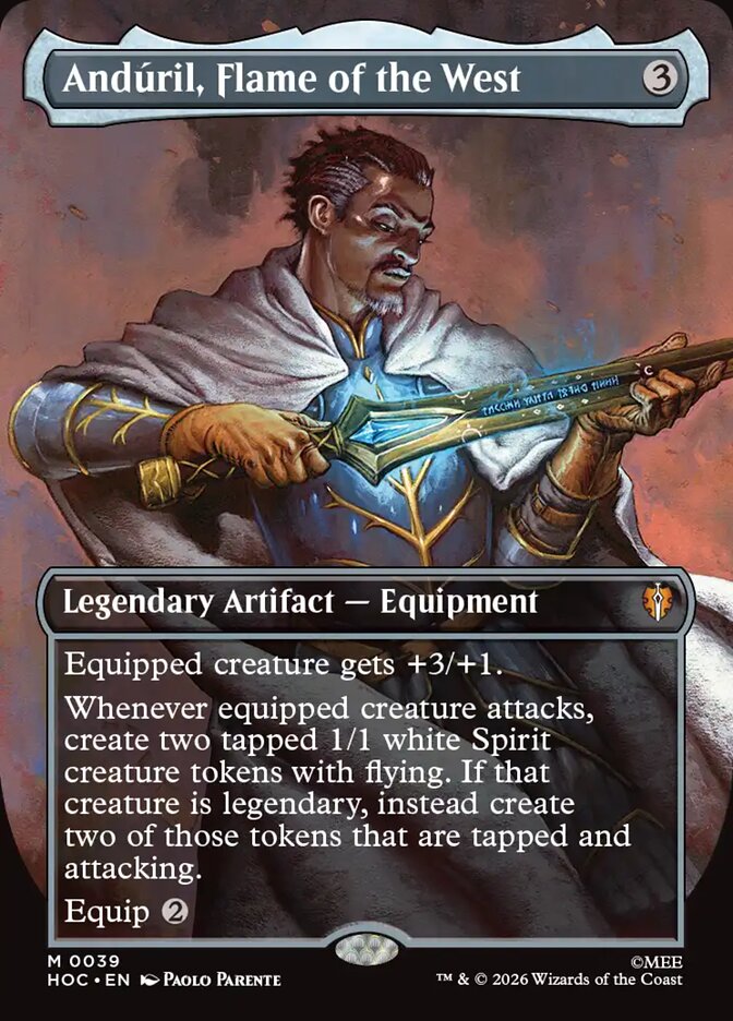 Andúril, Flame of the West 39 (The Hobbit: Eternal-Legal)  - Borderless Foil | Chromatic Games