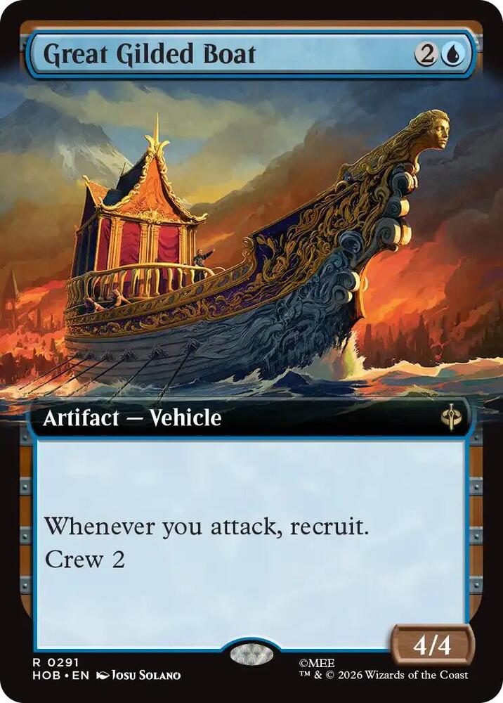 Great Gilded Boat 291 (The Hobbit)  - Extended Art | Chromatic Games