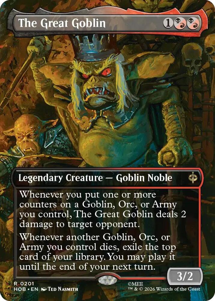 The Great Goblin 201 (The Hobbit)  - Borderless Foil | Chromatic Games