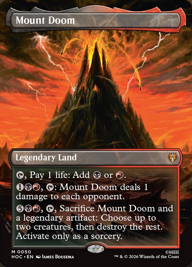 Mount Doom 50 (The Hobbit: Eternal-Legal)  - Borderless Foil | Chromatic Games