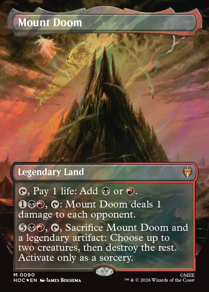 Mount Doom 90 (The Hobbit: Eternal-Legal)  - Borderless Surge Foil | Chromatic Games