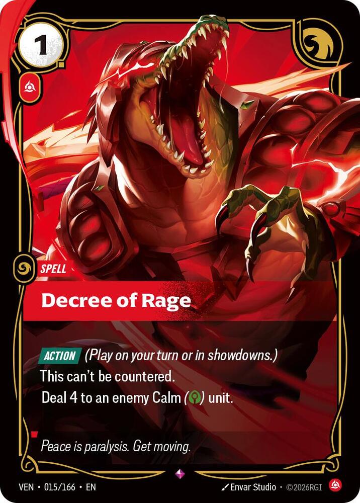 Decree of Rage 015/166 (Vendetta)  - Foil | Chromatic Games
