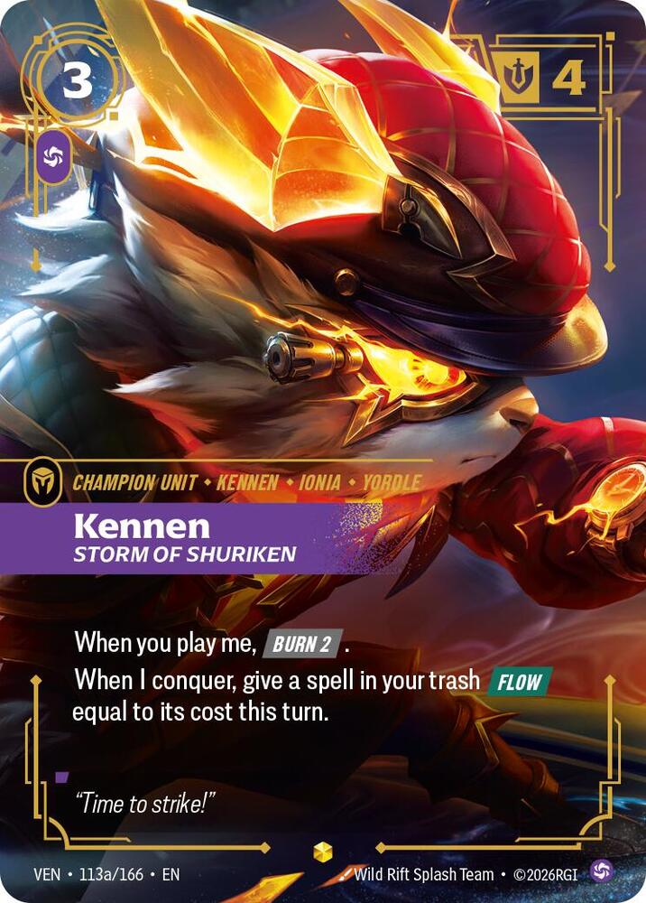 Kennen - Storm of Shuriken 113a/166 (Vendetta)  - Foil | Chromatic Games
