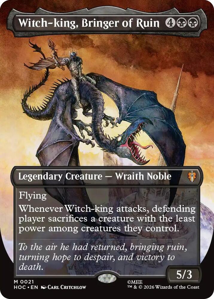 Witch-king, Bringer of Ruin 21 (The Hobbit: Eternal-Legal)  - Borderless Foil | Chromatic Games