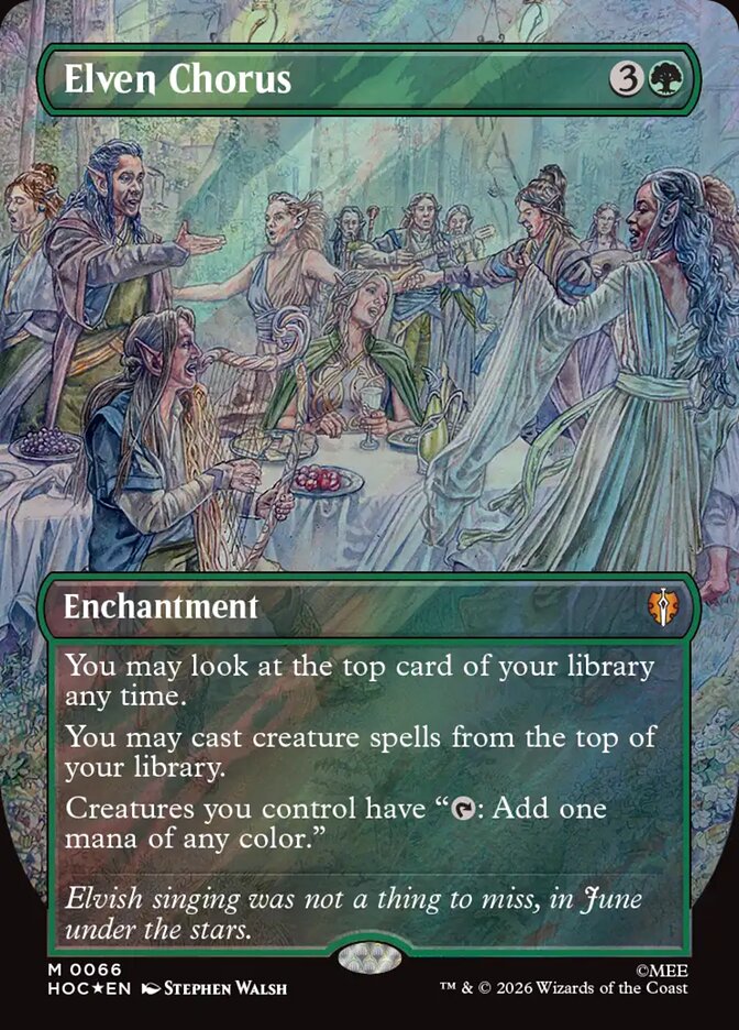 Elven Chorus 66 (The Hobbit: Eternal-Legal)  - Borderless Surge Foil | Chromatic Games