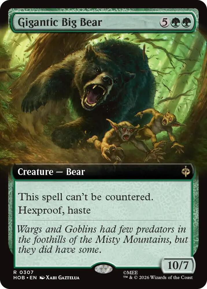 Gigantic Big Bear 307 (The Hobbit)  - Extended Art Foil | Chromatic Games