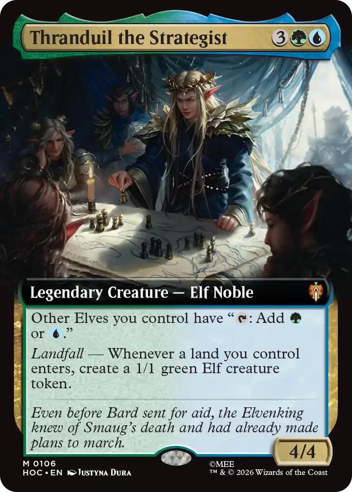 Thranduil the Strategist 106 (The Hobbit: Eternal-Legal)  - Extended Art | Chromatic Games