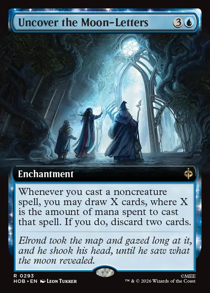 Uncover the Moon-Letters 293 (The Hobbit)  - Extended Art Foil | Chromatic Games