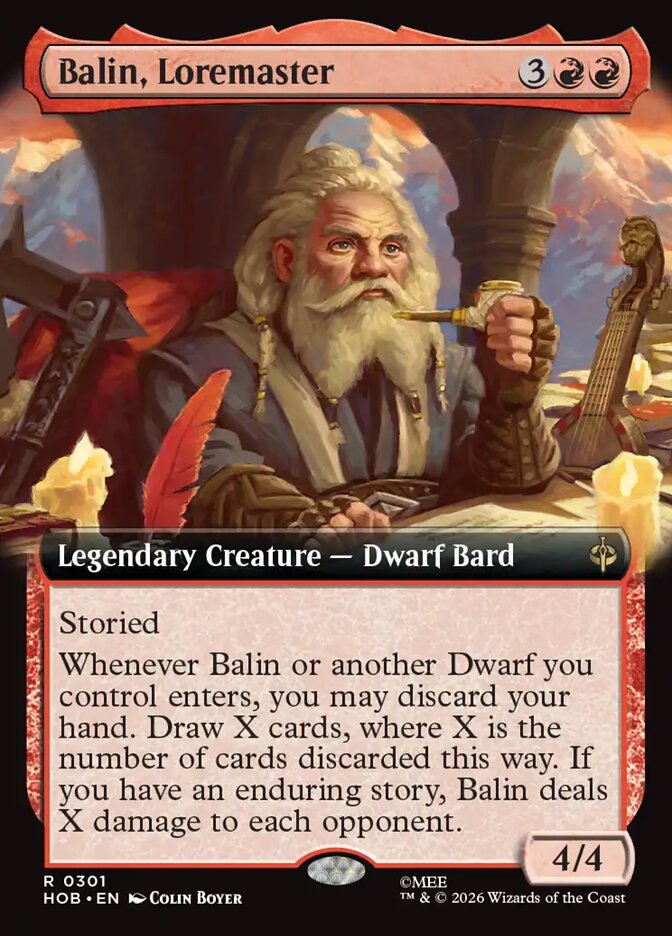 Balin, Loremaster 301 (The Hobbit)  - Extended Art | Chromatic Games
