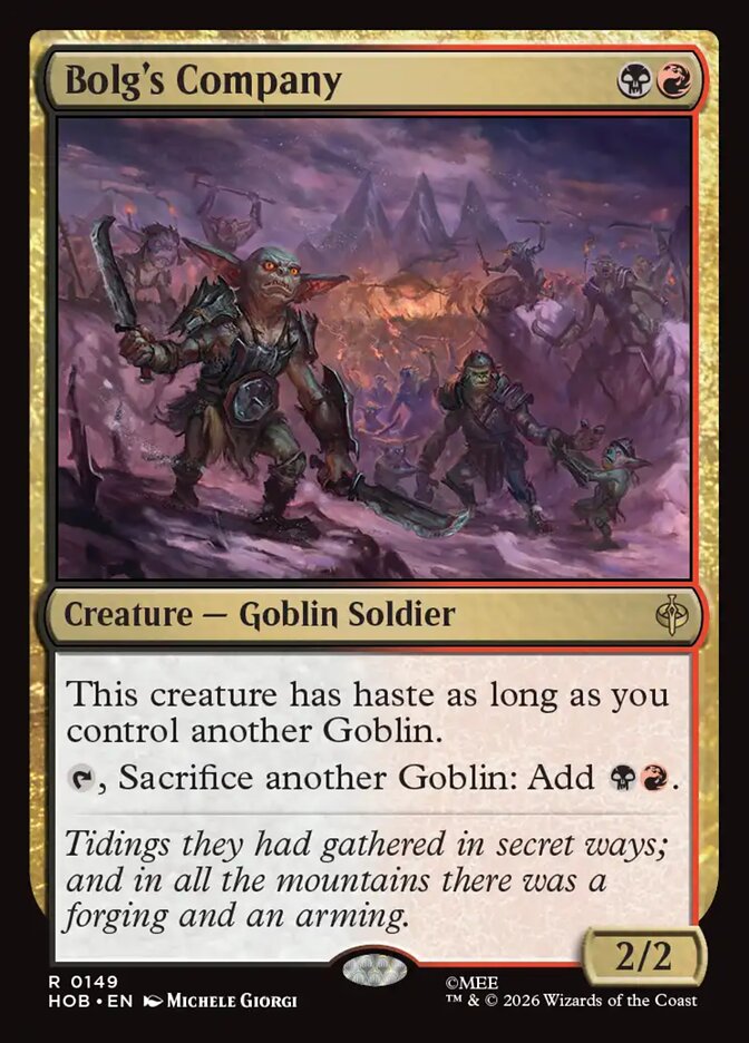 Bolg's Company 149 (The Hobbit)  - Foil | Chromatic Games