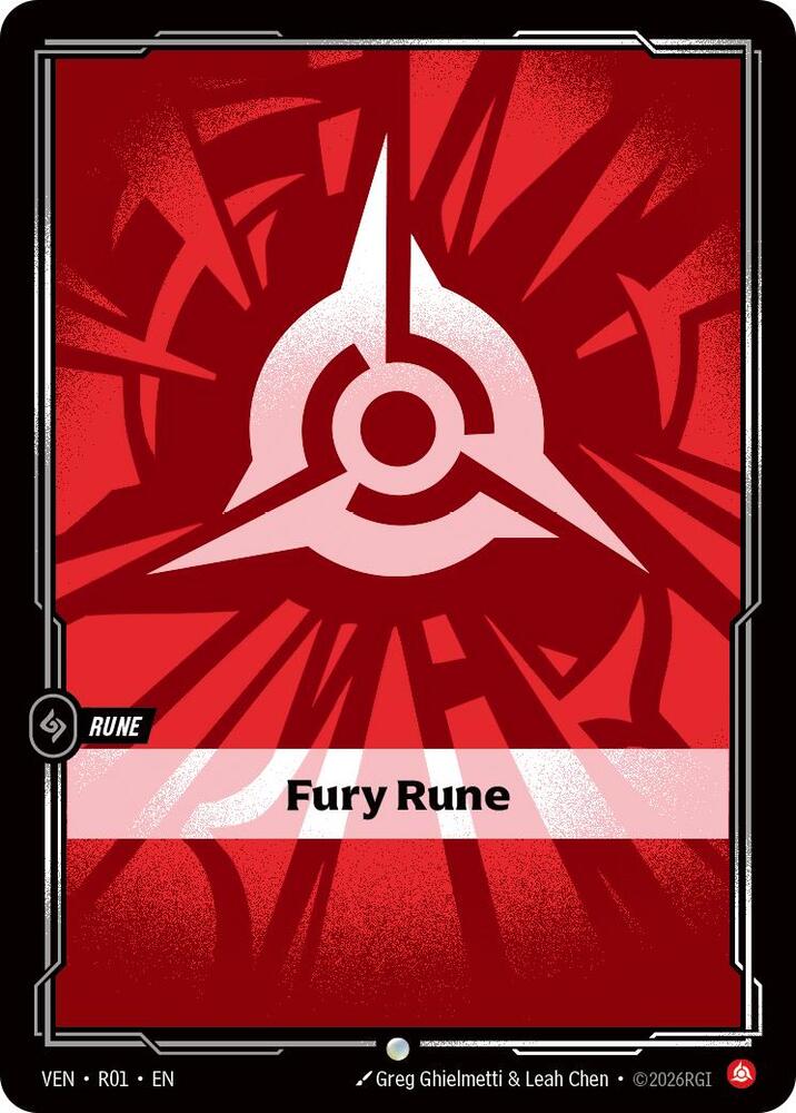 Fury Rune R01 (Vendetta)  - Foil | Chromatic Games