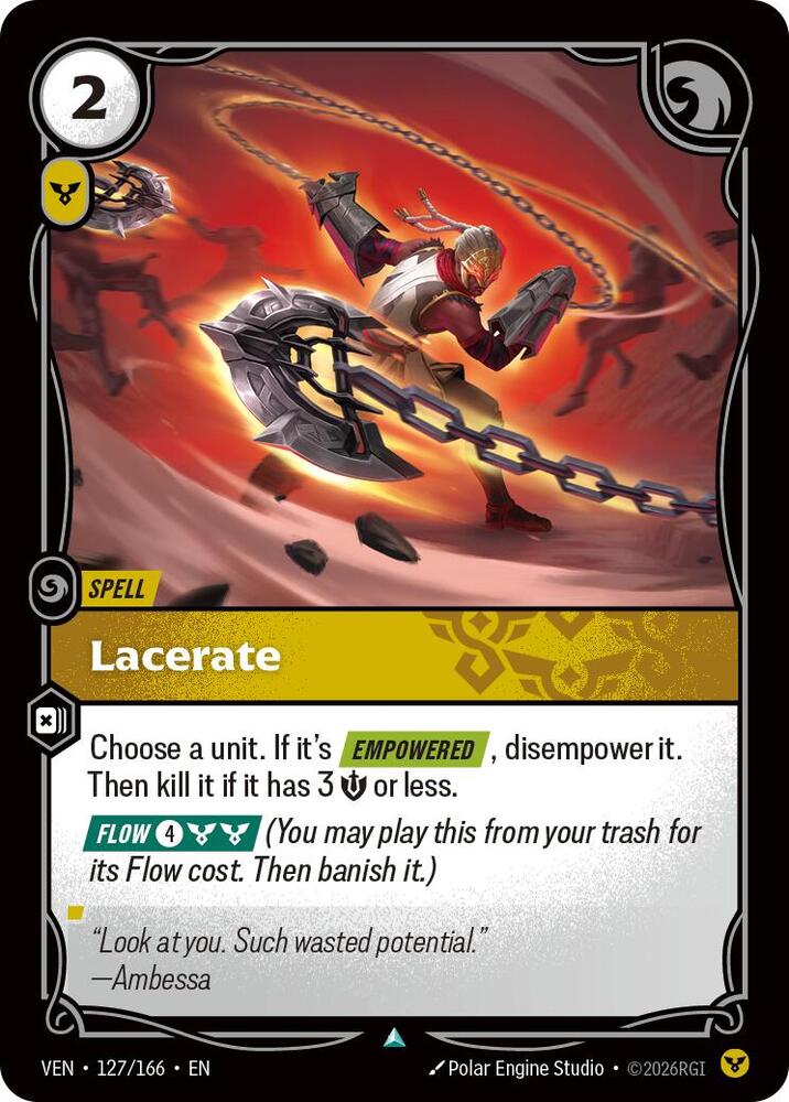Lacerate 127/166 (Vendetta)  - Foil | Chromatic Games
