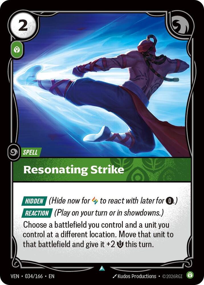 Resonating Strike 034/166 (Vendetta)  - Foil | Chromatic Games