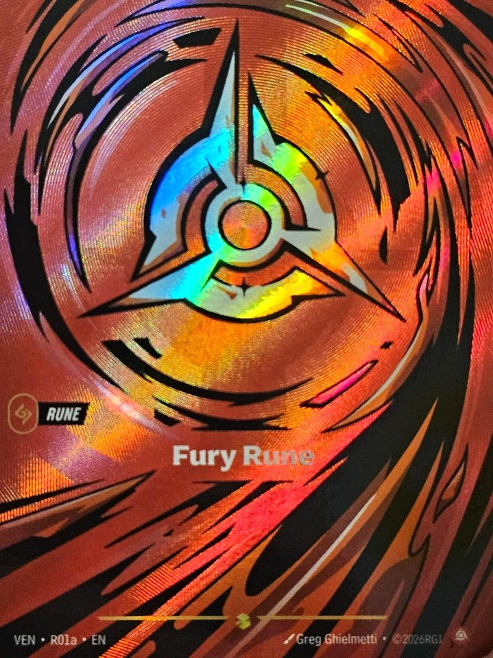 Fury Rune R01a (Vendetta)  - Foil | Chromatic Games