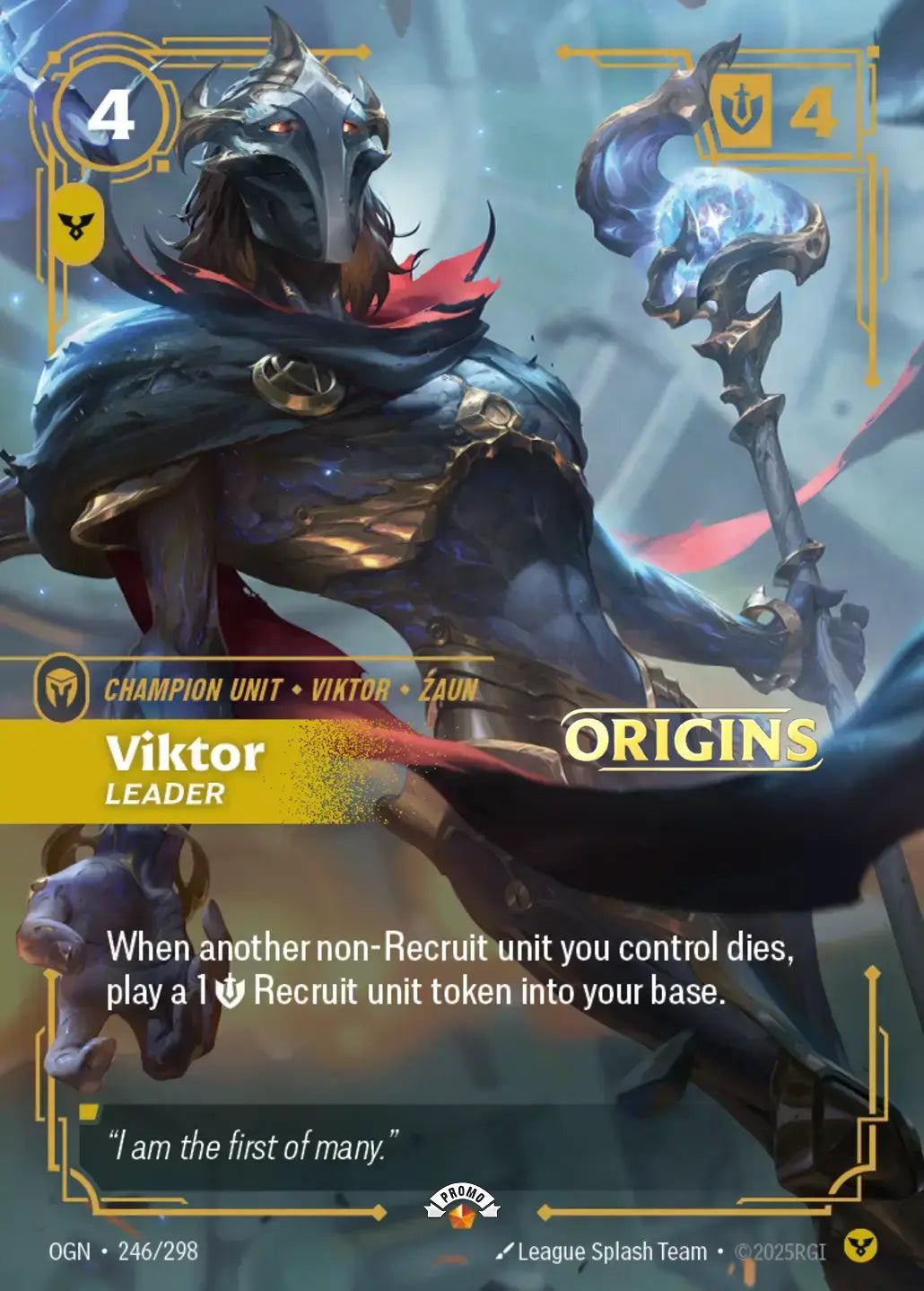 Viktor - Leader 246/298 (Riftbound Organized Play Promotional Cards)  - Foil | Chromatic Games