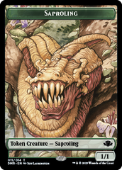 Insect // Saproling Double-Sided Token [Dominaria Remastered Tokens] | Chromatic Games