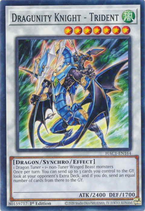 Dragunity Knight - Trident (Duel Terminal) [HAC1-EN164] Common | Chromatic Games