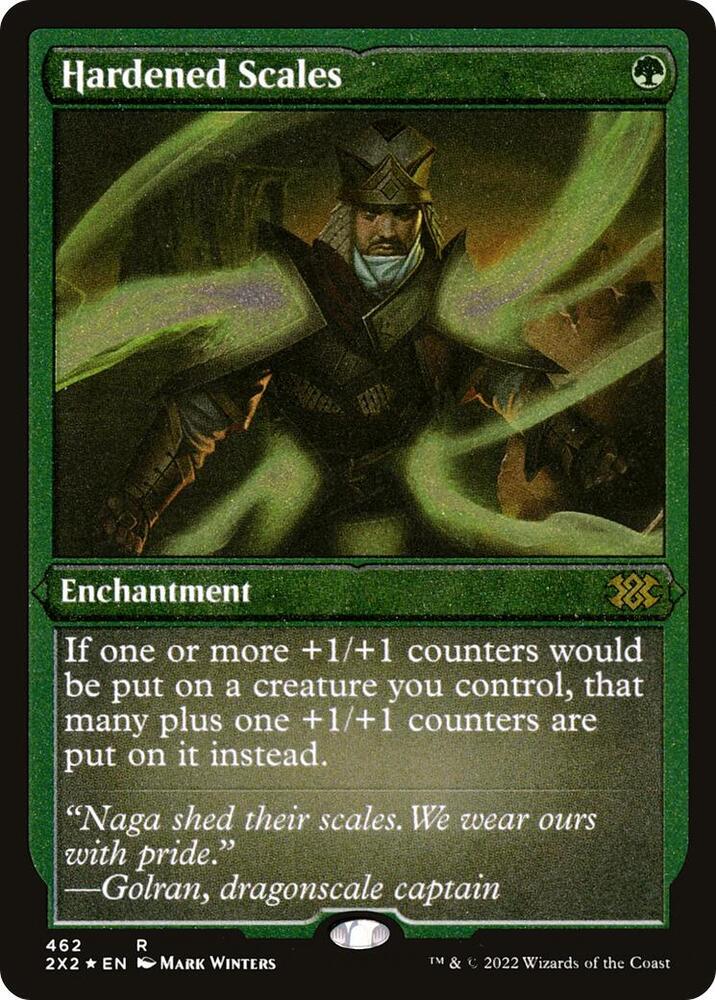Hardened Scales Foil Etched 462 (Double Masters 2022)  - Foil | Chromatic Games