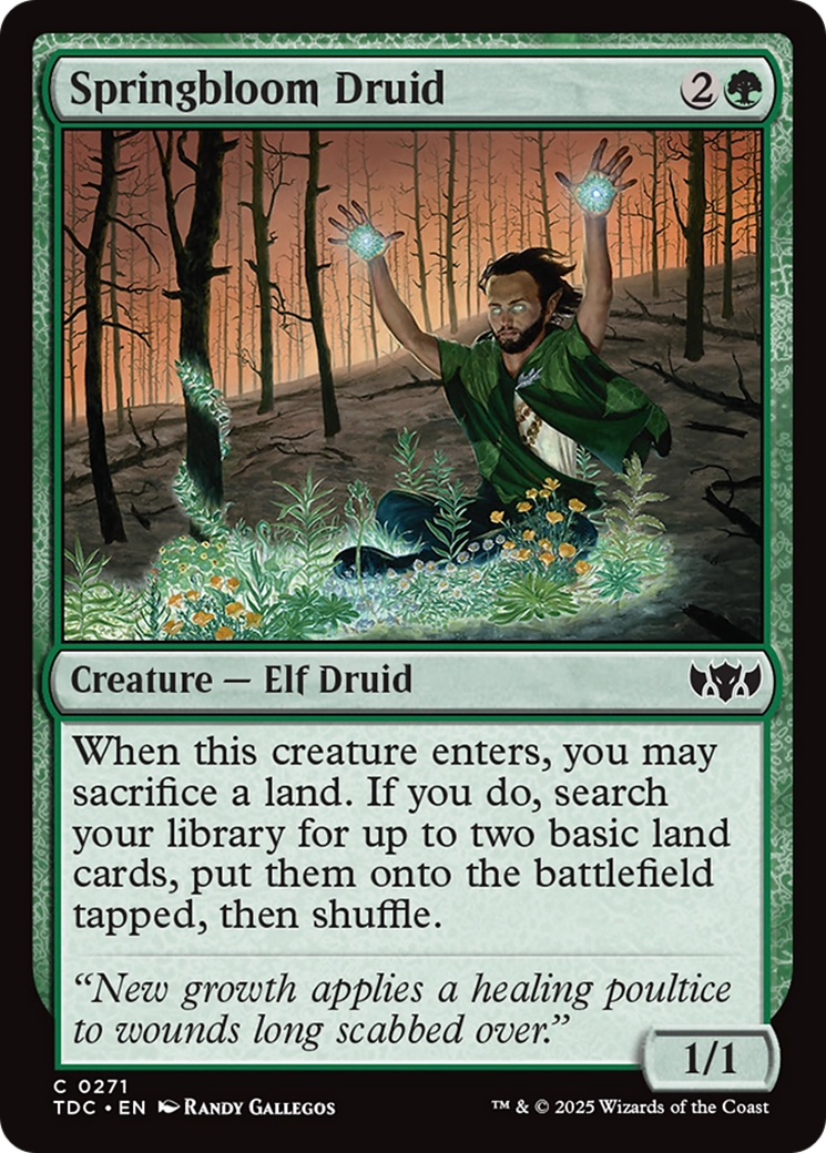 Springbloom Druid [Tarkir: Dragonstorm Commander] | Chromatic Games