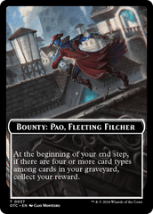 Bounty: Paq, Fleeting Filcher // Bounty Rules Double-Sided Token [Outlaws of Thunder Junction Commander Tokens] | Chromatic Games