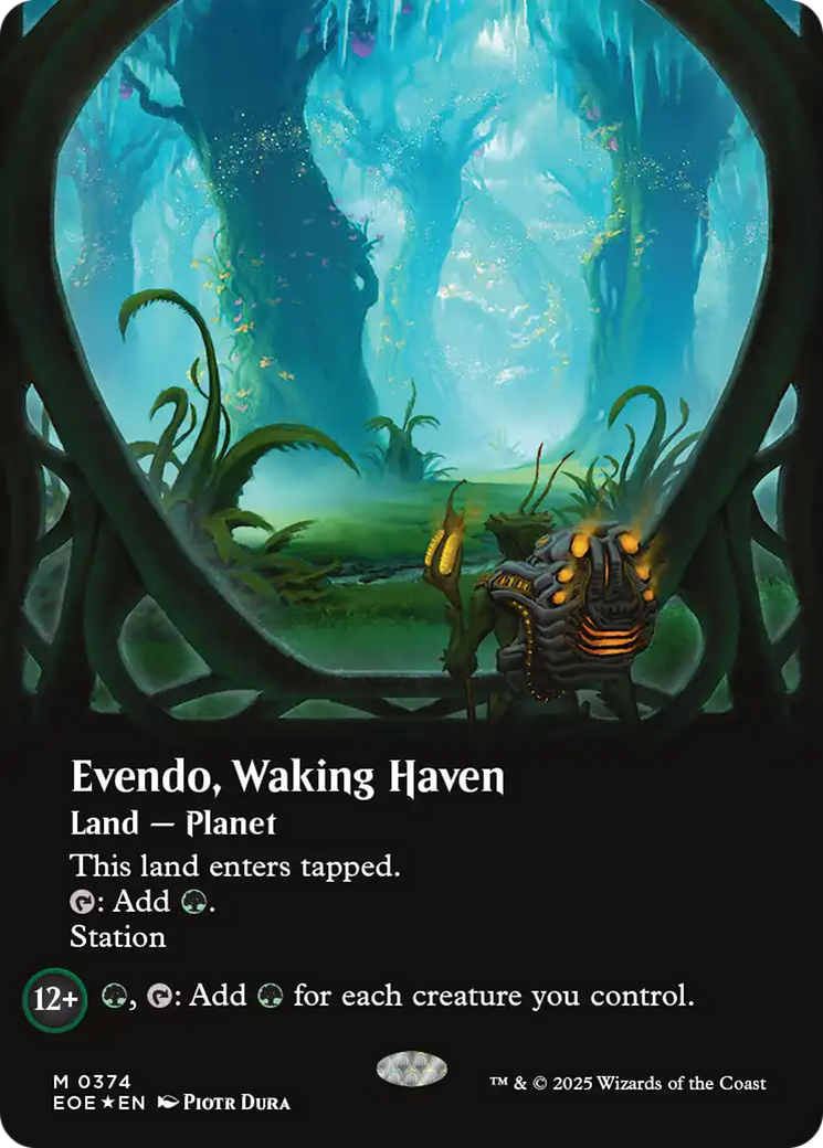 Evendo, Waking Haven (Borderless) (Galaxy Foil) [Edge of Eternities] | Chromatic Games
