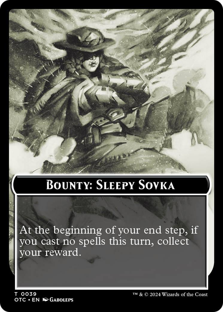 Bounty: Sleepy Sovka // Bounty Rules Double-Sided Token [Outlaws of Thunder Junction Commander Tokens] | Chromatic Games