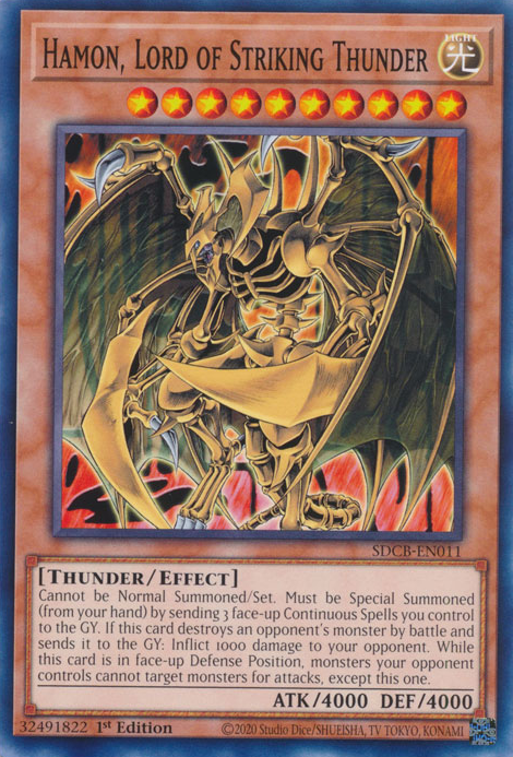 Hamon, Lord of Striking Thunder [SDCB-EN011] Common | Chromatic Games