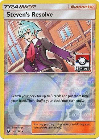 Steven's Resolve (145/168) (League Promo) [Sun & Moon: Celestial Storm] | Chromatic Games