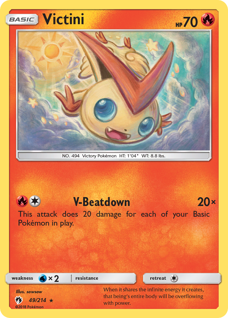 Victini (49/214) [Sun & Moon: Lost Thunder] | Chromatic Games