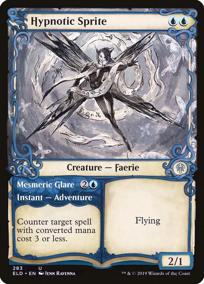 Hypnotic Sprite // Mesmeric Glare 283/269 (Throne of Eldraine)  - Showcase | Chromatic Games