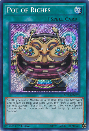 Pot of Riches [MP15-EN233] Secret Rare | Chromatic Games