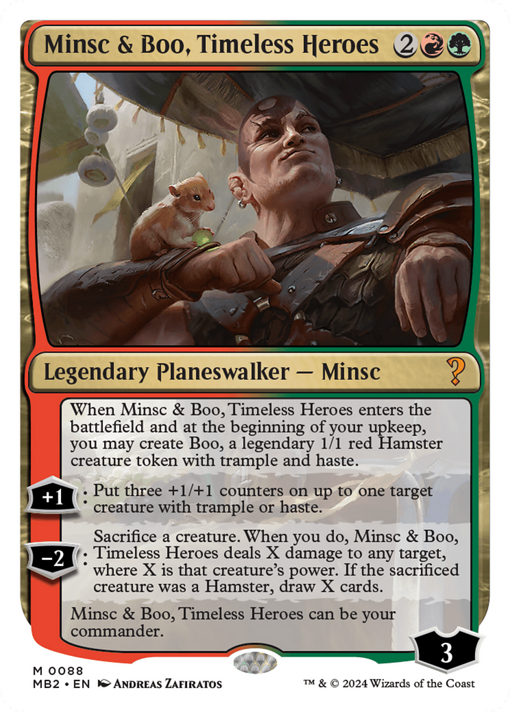 Minsc & Boo, Timeless Heroes (White Border) [Mystery Booster 2] | Chromatic Games