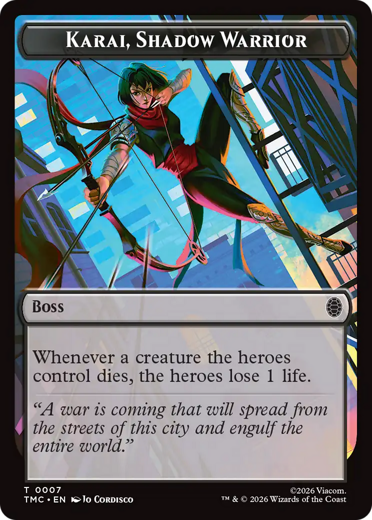 Karai, Shadow Warrior [Teenage Mutant Ninja Turtles Commander Tokens] | Chromatic Games