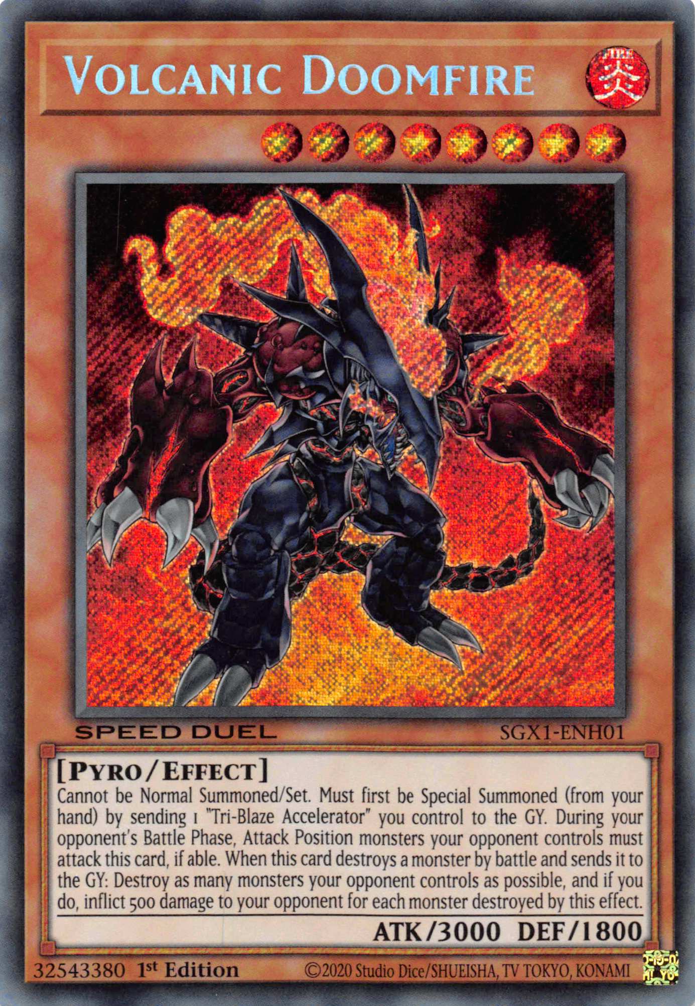 Volcanic Doomfire [SGX1-ENH01] Secret Rare | Chromatic Games