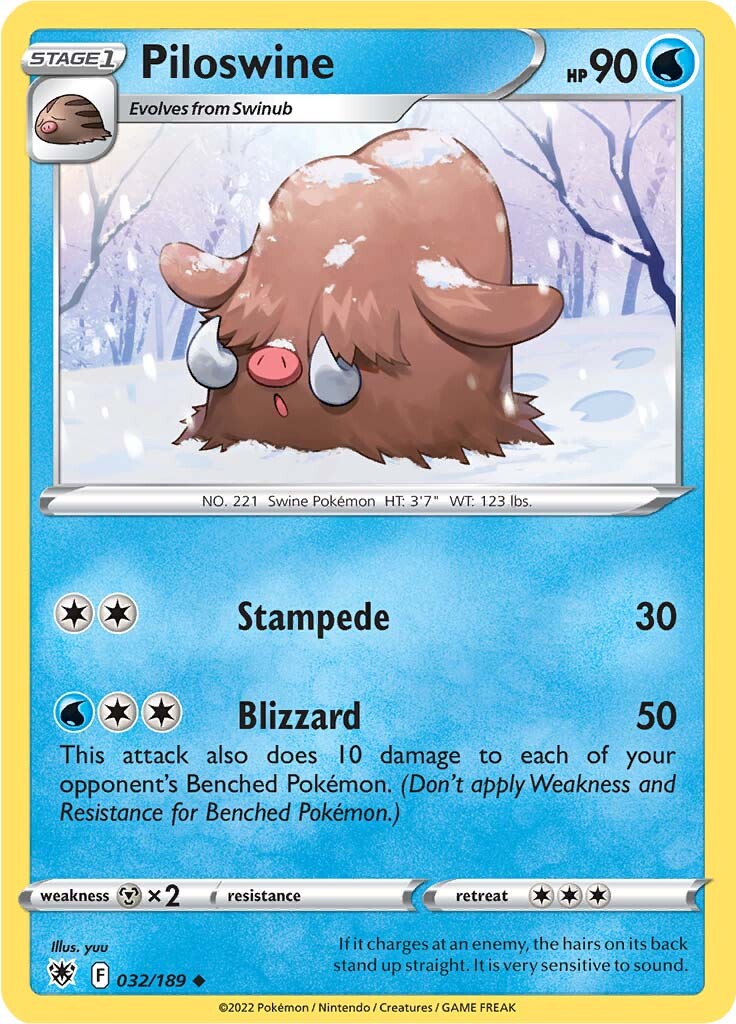 Piloswine (032/189) [Sword & Shield: Astral Radiance] | Chromatic Games