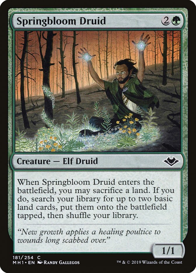 Springbloom Druid [Modern Horizons] | Chromatic Games