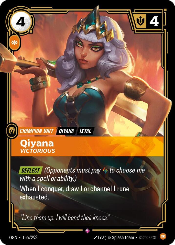 Qiyana - Victorious 155/298 (Origins)  - Foil | Chromatic Games