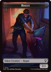 Spirit (0025) // Rogue Double-Sided Token [Secrets of Strixhaven Commander Tokens] | Chromatic Games