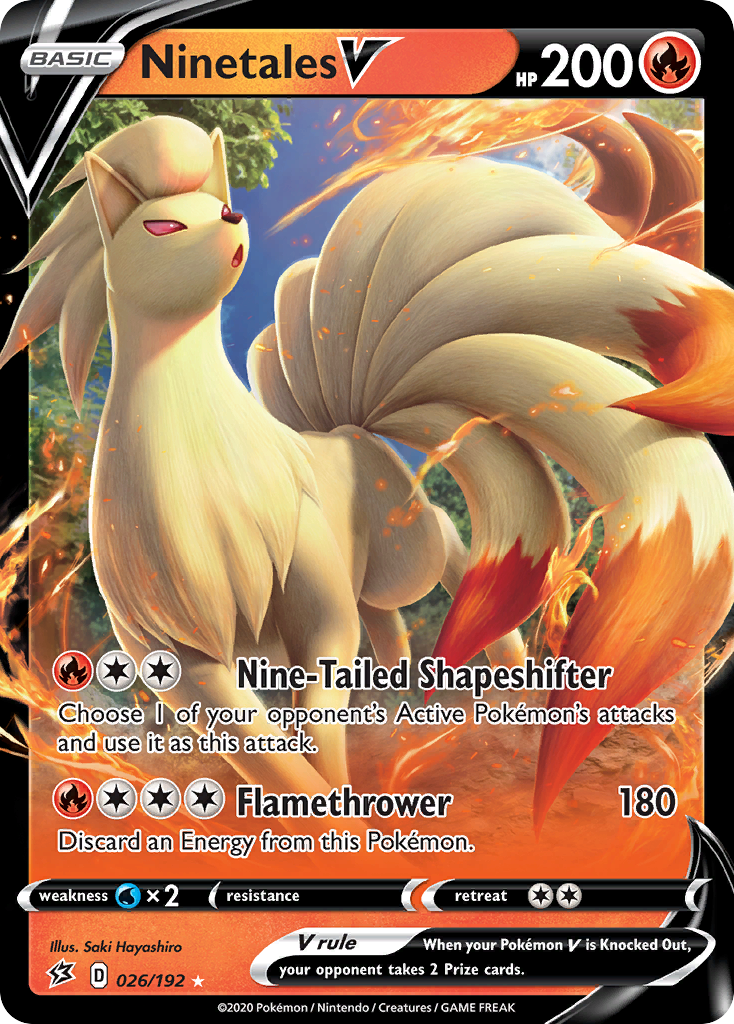 Ninetales V (026/192) [Sword & Shield: Rebel Clash] | Chromatic Games