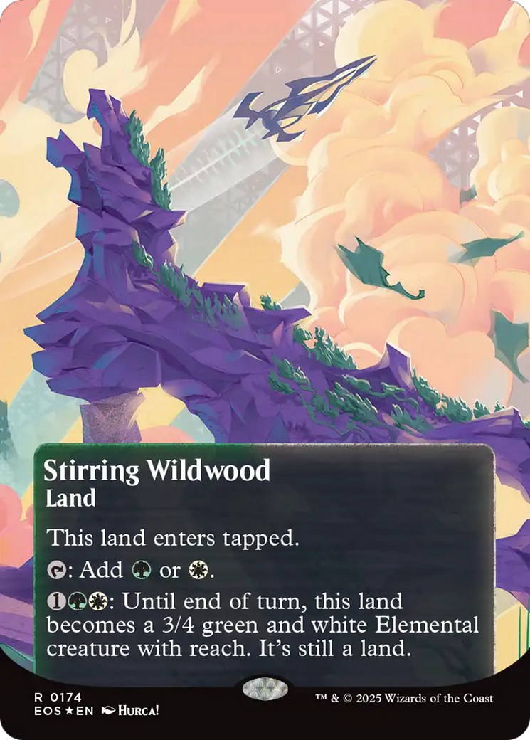 Stirring Wildwood (0174) (Borderless) (Galaxy Foil) [Edge of Eternities: Stellar Sights] | Chromatic Games